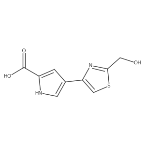 4-[2-(hydroxymethyl)-1,3-thiazol-4-yl]-1H-pyrrole-2-carboxylic acid结构式