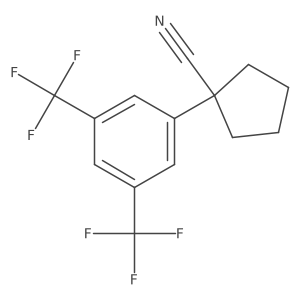 1-[3,5-Bis(trifluoromethyl)phenyl]cyclopentanecarbonitrile结构式