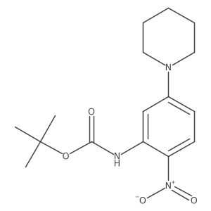 Tert-butyl (2-nitro-5-(piperidin-1-yl)phenyl)carbamate结构式