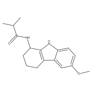 N-(6-methoxy-2,3,4,9-tetrahydro-1H-carbazol-1-yl)-2-methylpropanamide Structure