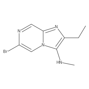6-Bromo-2-ethyl-n-methyl-imidazo[1,2-a]pyrazin-3-amine结构式