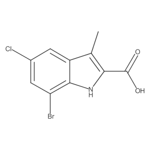 7-Bromo-5-chloro-3-methyl-1H-indole-2-carboxylic acid Structure