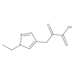 3-(1-ethyl-1H-pyrazol-4-yl)-2-oxopropanoic acid Structure