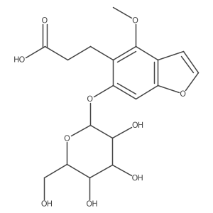 6-(I(2)-D-Glucopyranosyloxy)-4-methoxy-5-benzofuranpropanoic acid Structure