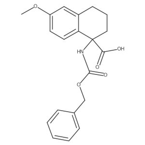 1-{[(Benzyloxy)carbonyl]amino}-6-methoxy-1,2,3,4-tetrahydronaphthalene-1-carboxylic acid结构式