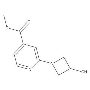 Methyl 2-(3-hydroxyazetidin-1-YL)isonicotinate结构式