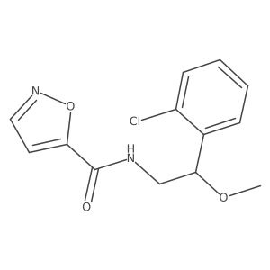 N-(2-(2-chlorophenyl)-2-methoxyethyl)isoxazole-5-carboxamide结构式