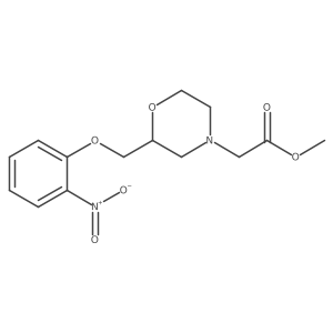 Methyl 2-(2-((2-nitrophenoxy)methyl)morpholino)acetate Structure