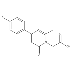 2-(4-(4-Fluorophenyl)-2-methyl-6-oxopyrimidin-1(6H)-yl)acetic acid Structure