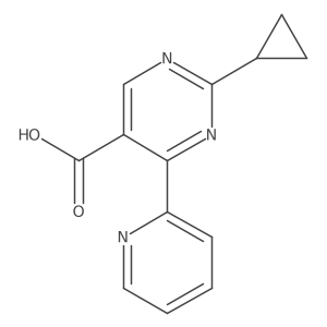 2-Cyclopropyl-4-(pyridin-2-yl)pyrimidine-5-carboxylic acid结构式