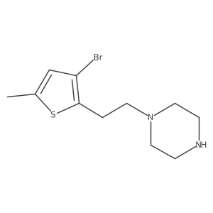 1-[2-(3-Bromo-5-methylthiophen-2-yl)ethyl]piperazine结构式