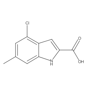 4-Chloro-6-methyl-1h-indole-2-carboxylic acid结构式
