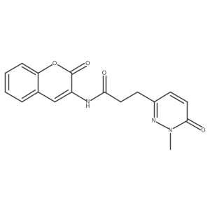 3-(1-methyl-6-oxo-1,6-dihydropyridazin-3-yl)-N-(2-oxo-2H-chromen-3-yl)propanamide Structure