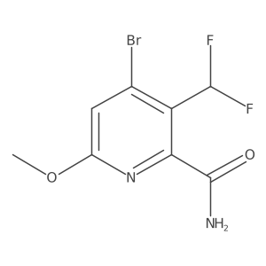 4-Bromo-3-(difluoromethyl)-6-methoxypicolinamide Structure