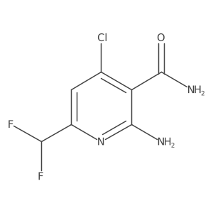 2-Amino-4-chloro-6-(difluoromethyl)nicotinamide结构式