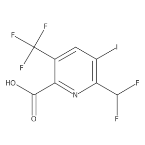 2-(Difluoromethyl)-3-iodo-5-(trifluoromethyl)pyridine-6-carboxylic acid结构式