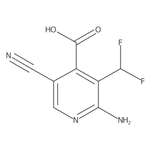 2-Amino-5-cyano-3-(difluoromethyl)isonicotinic acid Structure