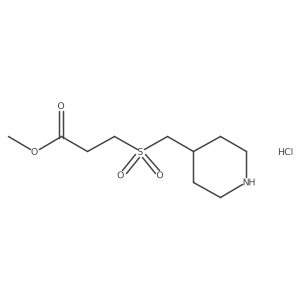Methyl 3-[(piperidin-4-ylmethyl)sulfonyl]propanoate hydrochloride结构式