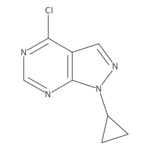 4-Chloro-1-cyclopropyl-1H-pyrazolo[3,4-D]pyrimidine结构式