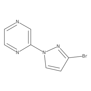 2-(3-Bromo-1H-pyrazol-1-yl)pyrazine Structure