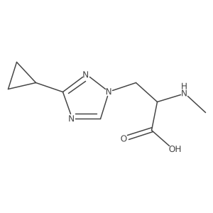 3-(3-cyclopropyl-1H-1,2,4-triazol-1-yl)-2-(methylamino)propanoic acid结构式