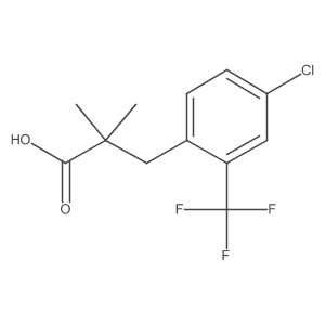 3-[4-Chloro-2-(trifluoromethyl)phenyl]-2,2-dimethylpropanoic acid Structure