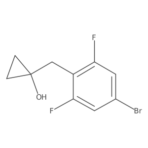 1-[(4-Bromo-2,6-difluorophenyl)methyl]cyclopropan-1-ol结构式