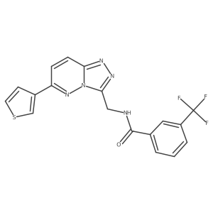N-((6-(thiophen-3-yl)-[1,2,4]triazolo[4,3-b]pyridazin-3-yl)methyl)-3-(trifluoromethyl)benzamide结构式