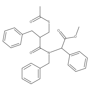 Methyl I+/--[[2-[(acetylthio)methyl]-1-oxo-3-phenylpropyl](phenylmethyl)amino]benzeneacetate Structure