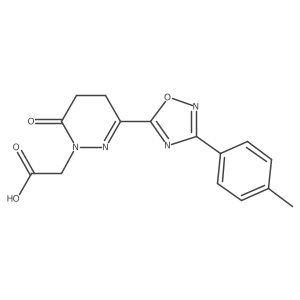 [3-[3-(4-methylphenyl)-1,2,4-oxadiazol-5-yl]-6-oxo-5,6-dihydropyridazin-1(4H)-yl]acetic acid结构式