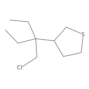 3-[3-(Chloromethyl)pentan-3-yl]thiolane结构式