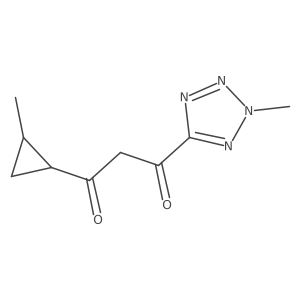 1-(2-methyl-2H-1,2,3,4-tetrazol-5-yl)-3-(2-methylcyclopropyl)propane-1,3-dione Structure