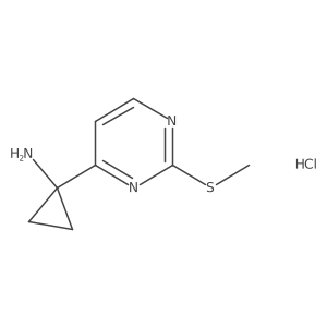 1-[2-(Methylsulfanyl)pyrimidin-4-yl]cyclopropan-1-amine hydrochloride Structure