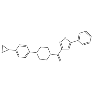 (4-(6-Cyclopropylpyridazin-3-yl)piperazin-1-yl)(5-phenylisoxazol-3-yl)methanone Structure