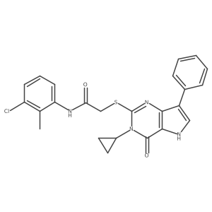 N-(3-chloro-2-methylphenyl)-2-((3-cyclopropyl-4-oxo-7-phenyl-4,5-dihydro-3H-pyrrolo[3,2-d]pyrimidin-2-yl)thio)acetamide Structure