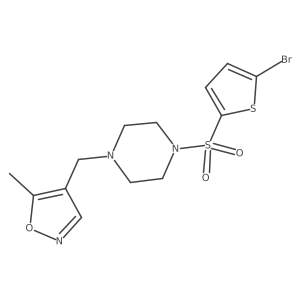 4-((4-((5-Bromothiophen-2-yl)sulfonyl)piperazin-1-yl)methyl)-5-methylisoxazole Structure