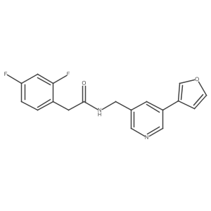 2-(2,4-difluorophenyl)-N-((5-(furan-3-yl)pyridin-3-yl)methyl)acetamide Structure