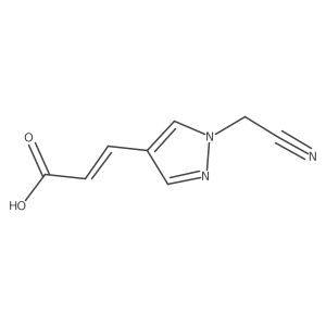 (2E)-3-[1-(cyanomethyl)-1H-pyrazol-4-yl]prop-2-enoic acid结构式