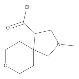 2-Methyl-8-oxa-2-azaspiro[4.5]decane-4-carboxylic acid Structure