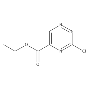 Ethyl 3-chloro-1,2,4-triazine-5-carboxylate结构式