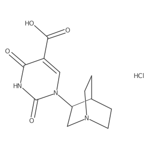 1-{1-Azabicyclo[2.2.2]octan-3-yl}-2,4-dioxo-1,2,3,4-tetrahydropyrimidine-5-carboxylic acid hydrochloride Structure