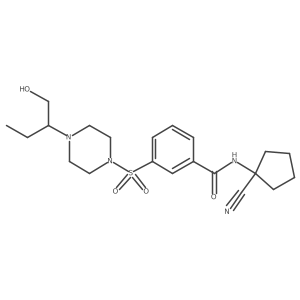 N-(1-cyanocyclopentyl)-3-{[4-(1-hydroxybutan-2-yl)piperazin-1-yl]sulfonyl}benzamide Structure