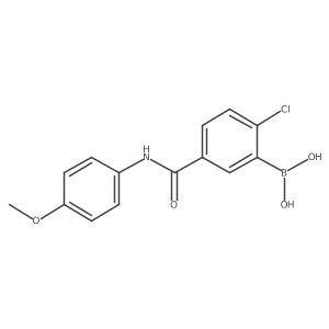 Boronic acid, B-[2-chloro-5-[[(4-methoxyphenyl)amino]carbonyl]phenyl]- Structure
