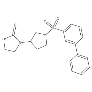 3-[1-(3-phenylphenyl)sulfonylpyrrolidin-3-yl]oxazolidin-2-one Structure