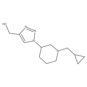 (1-(1-(cyclopropylmethyl)piperidin-3-yl)-1H-1,2,3-triazol-4-yl)methanol Structure