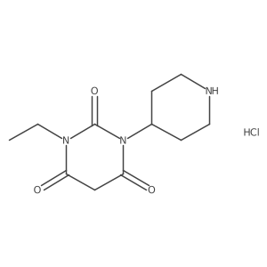 1-ethyl-3-(piperidin-4-yl)pyrimidine-2,4,6(1H,3H,5H)-trione hydrochloride Structure