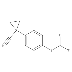 1-{4-[(Difluoromethyl)sulfanyl]phenyl}cyclopropane-1-carbonitrile结构式