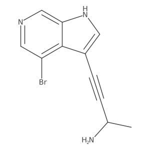 4-{4-bromo-1H-pyrrolo[2,3-c]pyridin-3-yl}but-3-yn-2-amine结构式