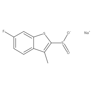 Sodium 6-fluoro-3-methyl-1-benzothiophene-2-sulfinate结构式