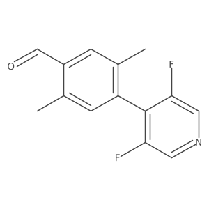 4-(3,5-Difluoropyridin-4-yl)-2,5-dimethylbenzaldehyde结构式